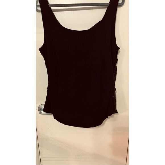 Tahari Navy Blue Lace Tank Top Size L - Picture 11 of 11